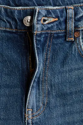 Straight High Waist Jeans - Bleu denim foncé — photo 5