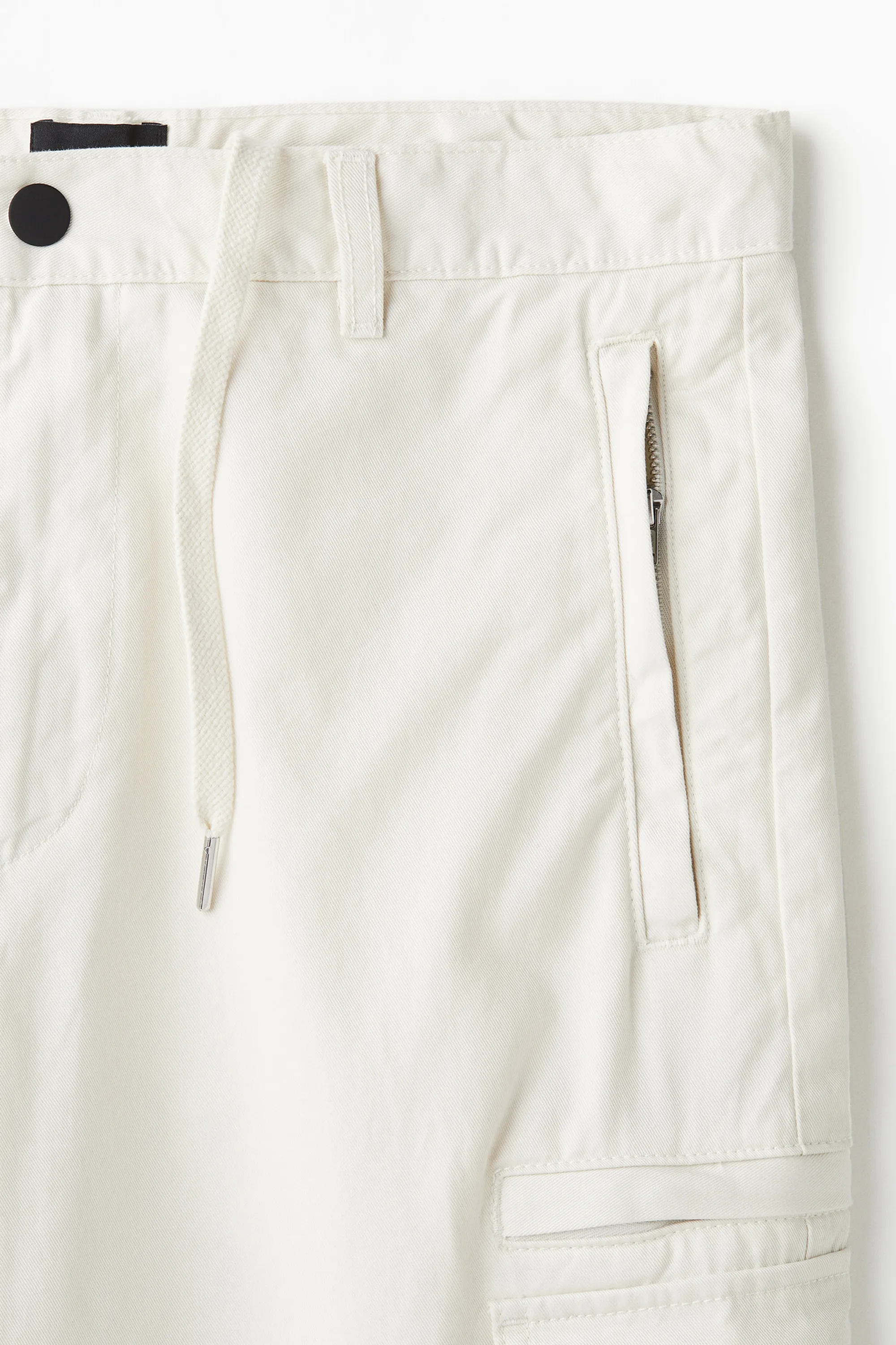 Pantalon cargo Regular Fit en twill - Blanc