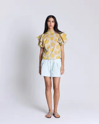 Top Marca imprimé Liberty tournesols jaune — photo 2