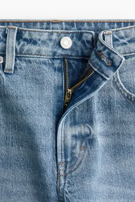 Slim Straight High Ankle Jeans - Bleu denim clair — photo 2