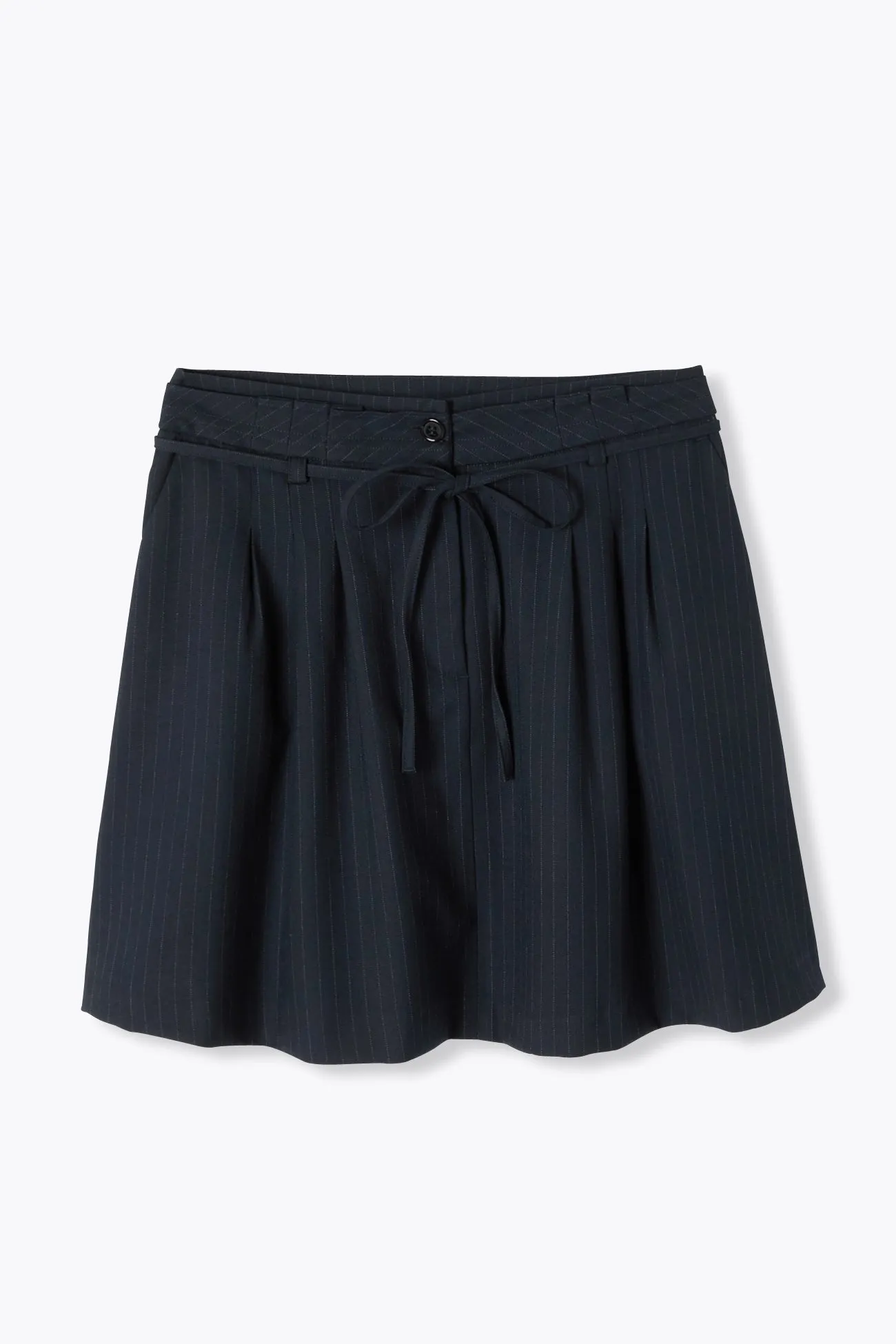 Jupe courte à rayures Femme