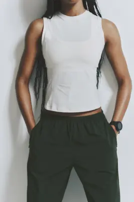 Pantalon de survêtement Relaxed Fit en nylon - Vert montagne — photo 2