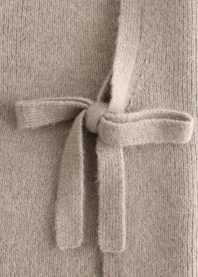 Plastron à col en laine - Taupe — photo 2