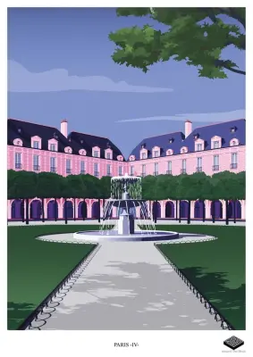Affiche A3 - Paris IV - Place des Vosges – Around The Block — photo 2