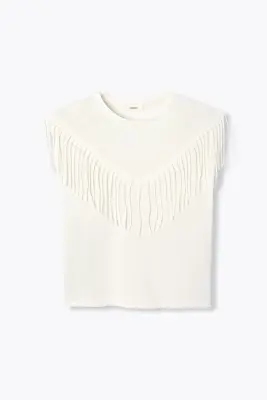 T-shirt à franges Femme — photo 1