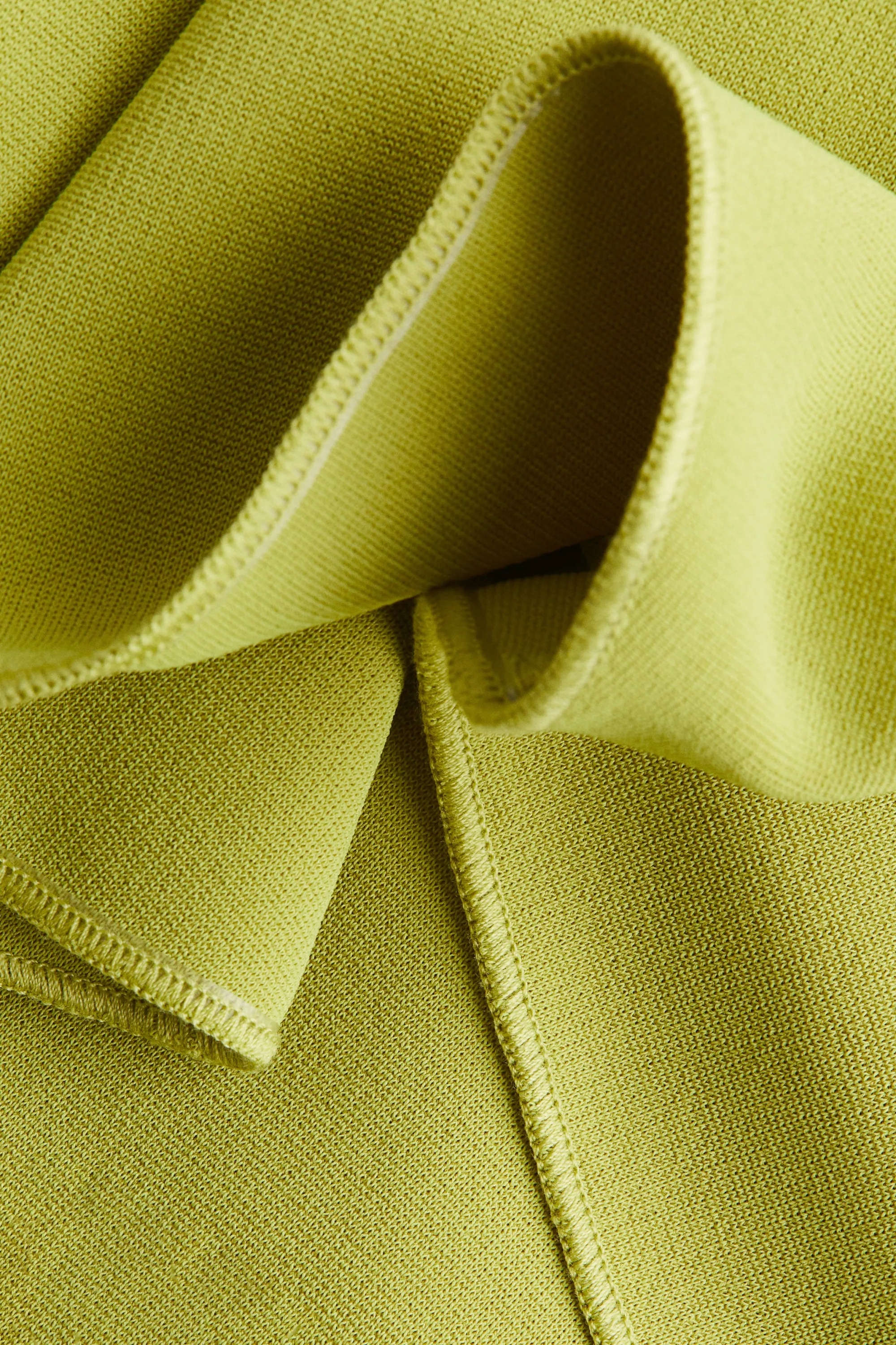 Top péplum en interlock - Vert-jaune