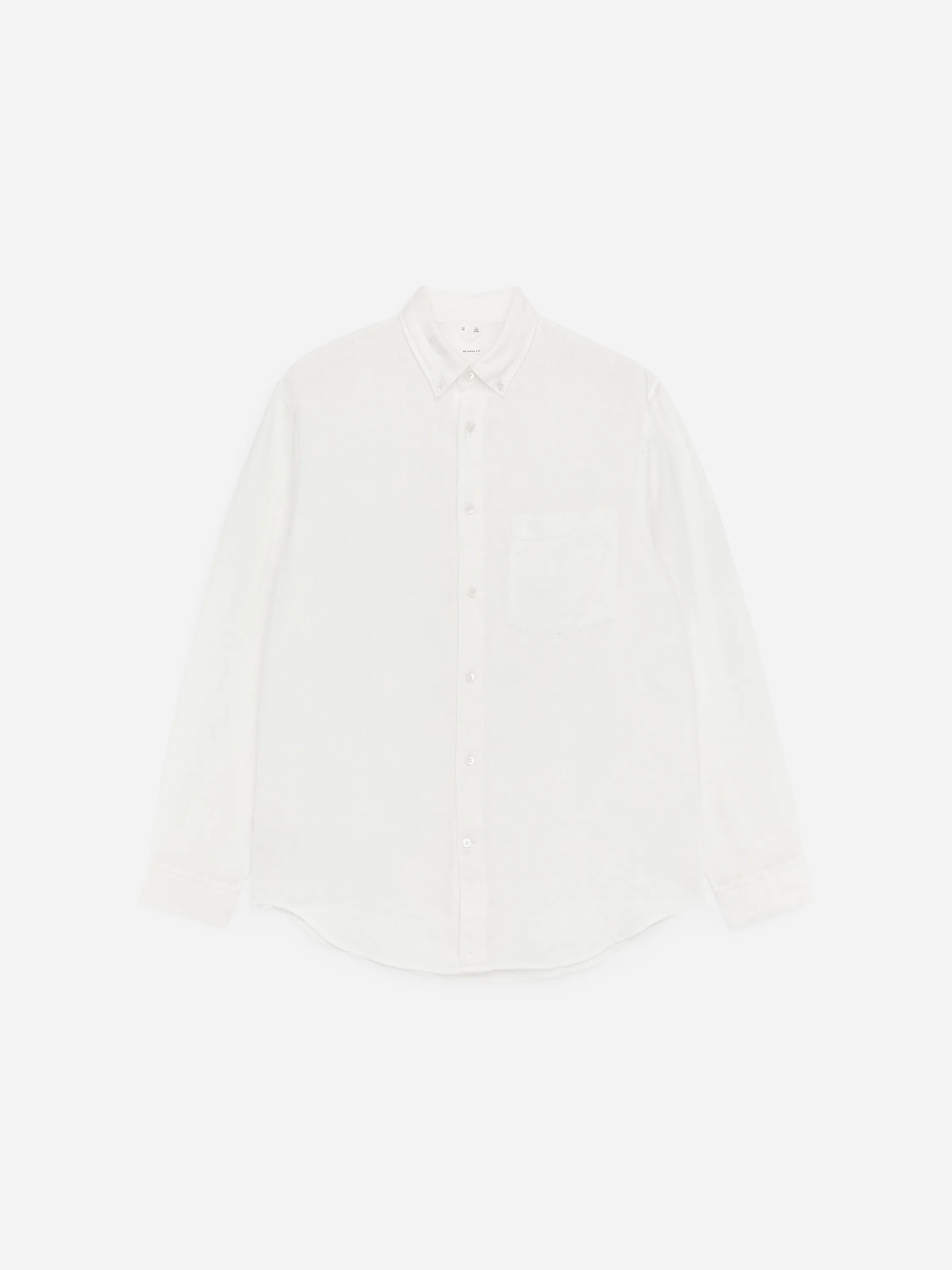 Chemise décontractée en lin - Blanc cassé
