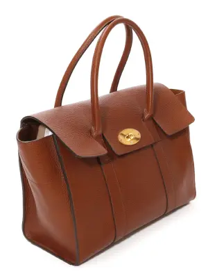 Sac à main BAYSWATER en cuir grainé marron cognac Prix boutique 1400€ — photo 5