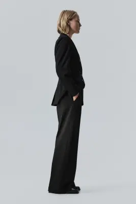 Blazer Wrinkle-resistant à fermeture croisée - Noir — photo 2