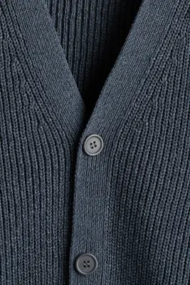 Gilet Relaxed Fit en fil chenille - Gris foncé — photo 5