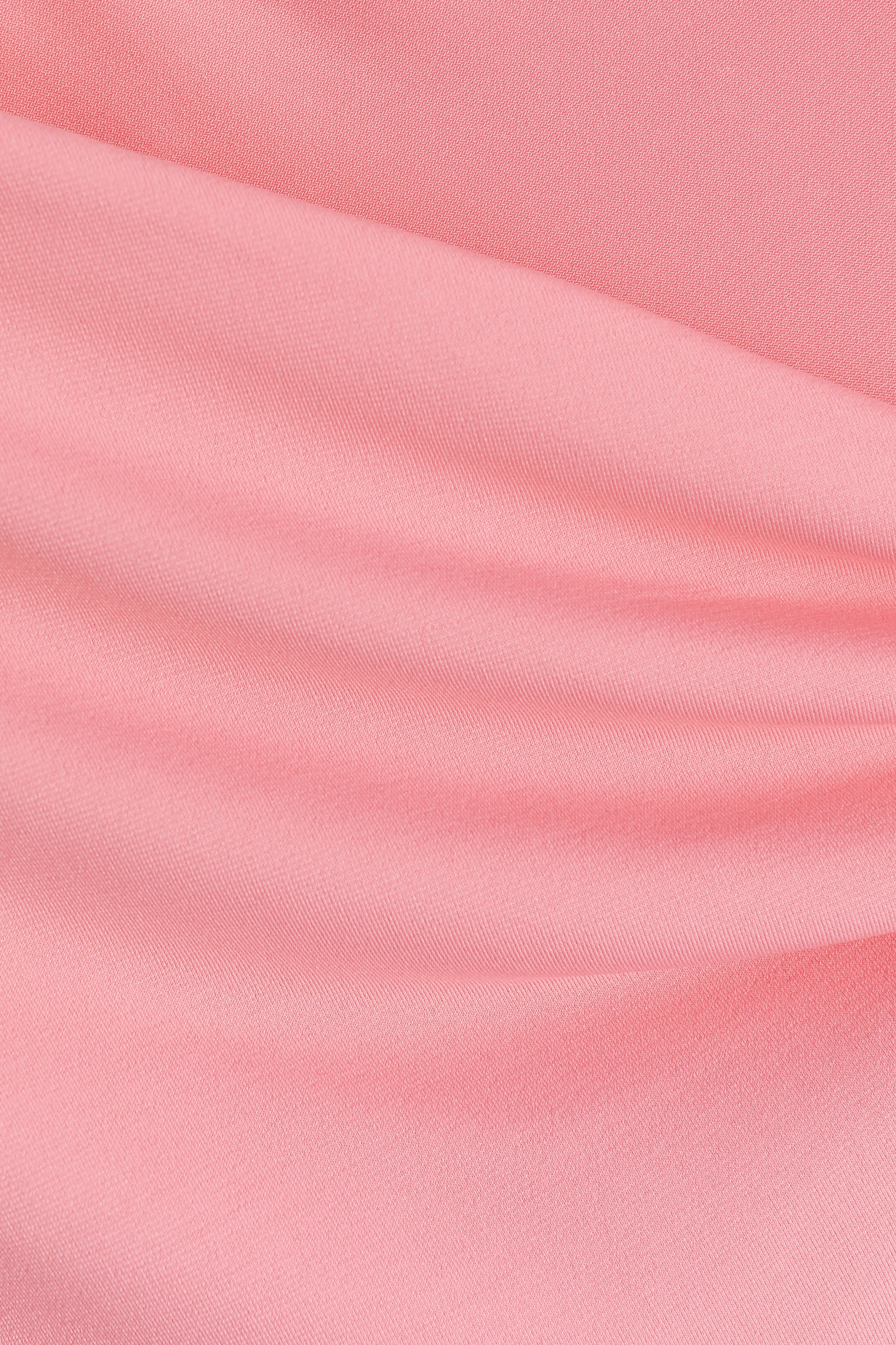 Twist-detail one-shoulder dress - Rose clair