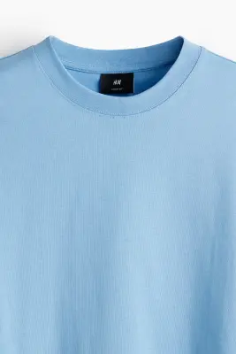 T-shirt Relaxed Fit - Bleu clair — photo 4