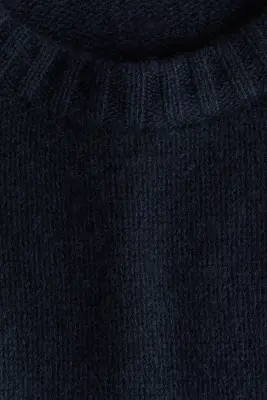 Pull en cachemire mélangé - Bleu marine — photo 3