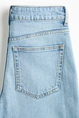 Wide High Waist Jeans - Bleu denim clair — photo 4