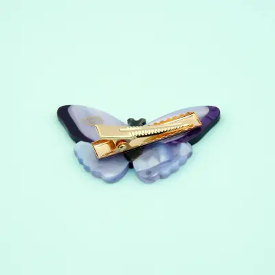 Barrette Papillon mauve Coucou Suzette — photo 2