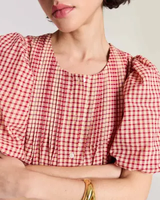 Robe Lavanda vichy jaune et rouge — photo 4