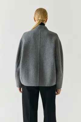 MANTEAU WINDSOR GRIS CLAIR — photo 3