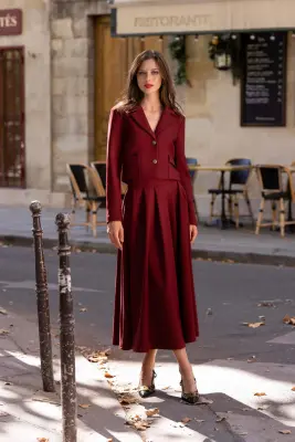Madeline Skirt - Bordeaux — photo 3
