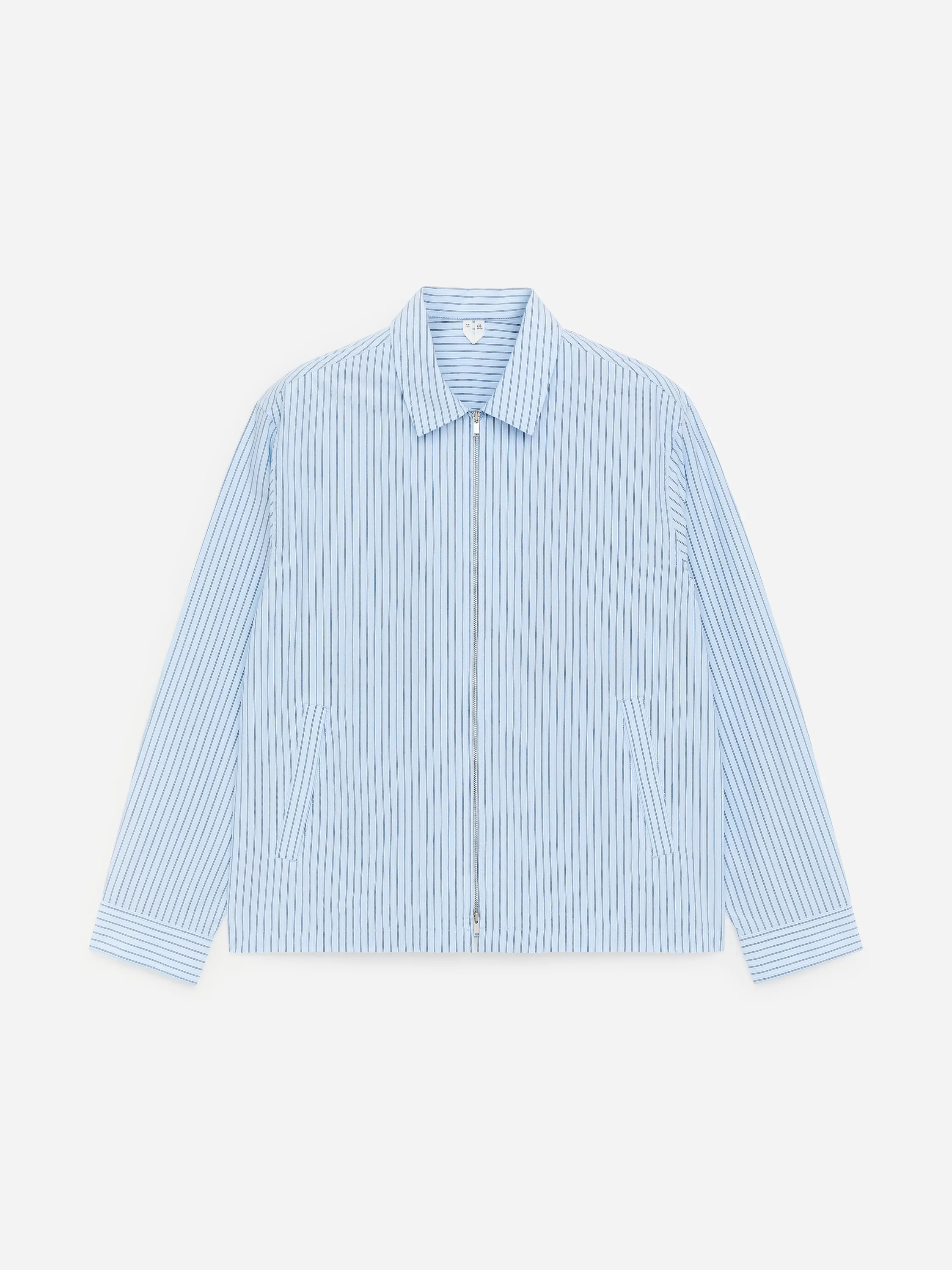 Veste imperméable en popeline - Blanc/Rayures