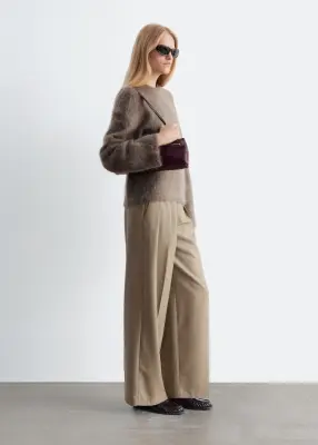 Pull en mohair mélangé - Taupe — photo 3