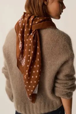 Foulard Noix Pois Chardon — photo 2