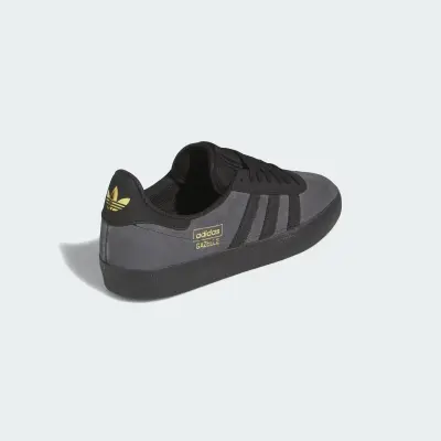 Chaussure adidas Gazelle adv- Grey Six/Core Black/Gold Metallic — photo 4