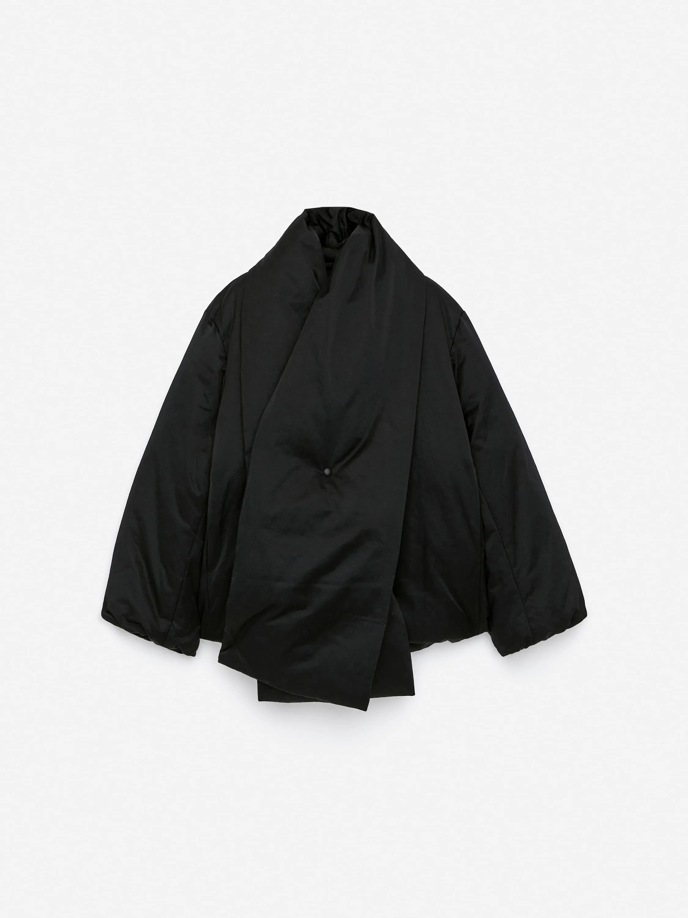 Veste avec écharpe Upcycled Down - Noir
