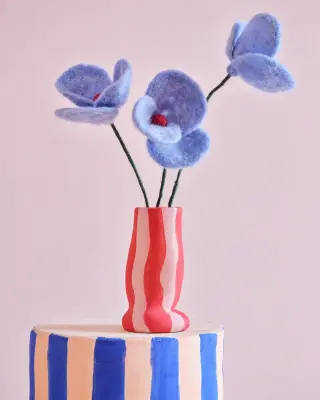 Fleur coquelicot Poppy en laine – Aveva — photo 2