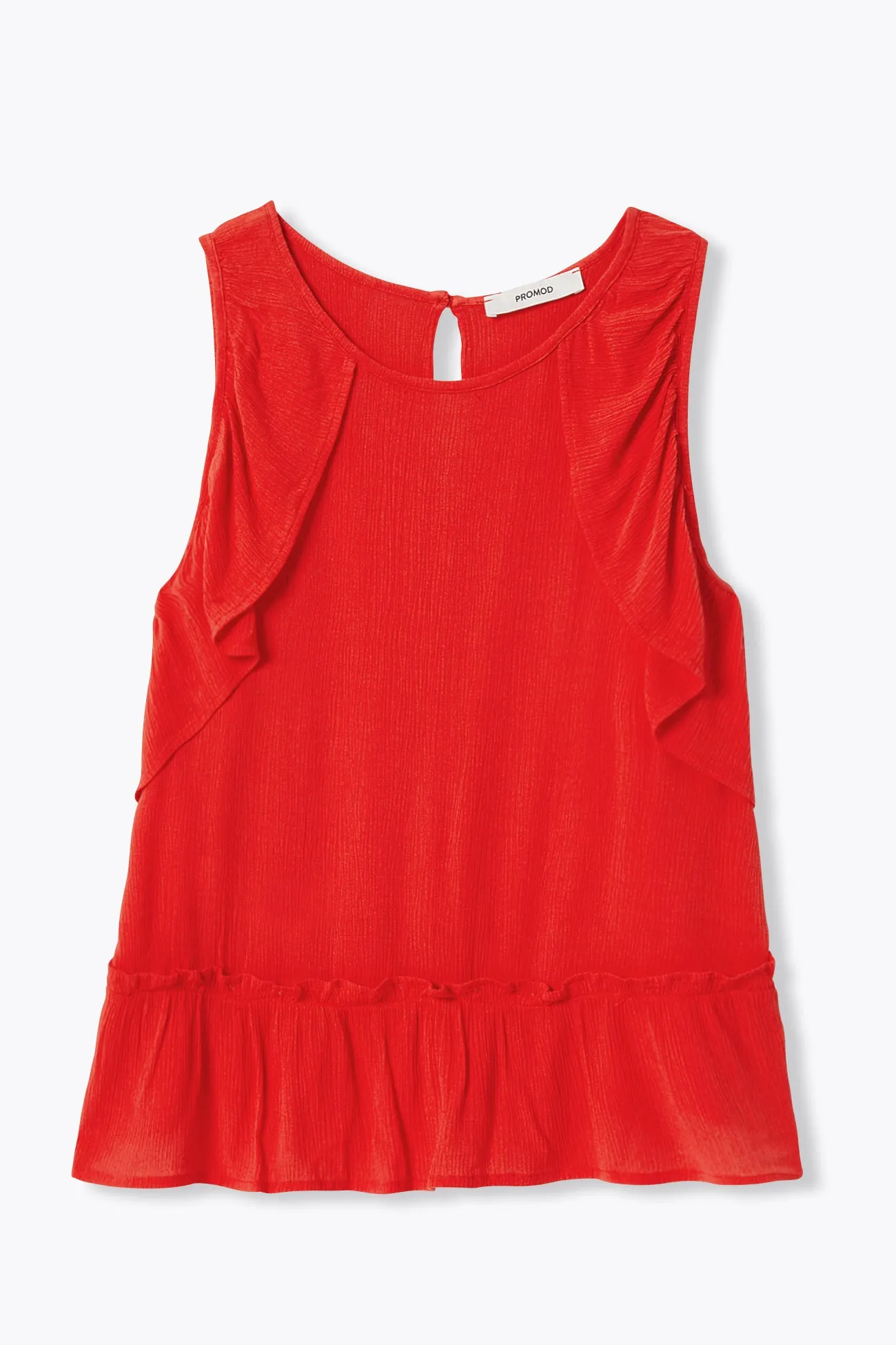 Top volanté uni Femme