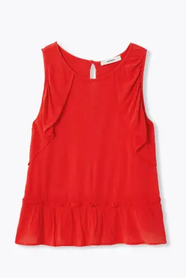 Top volanté uni Femme — photo 1