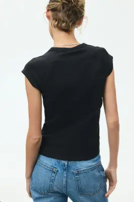 T-shirt à manches raglan - Noir — photo 2