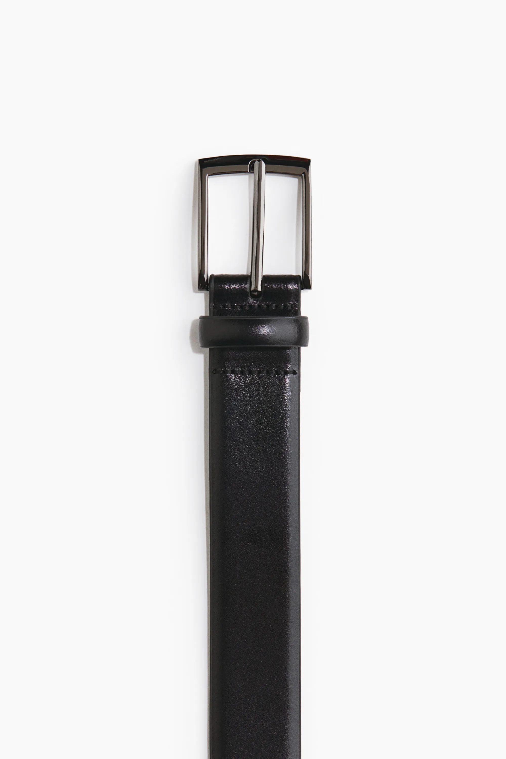 Ceinture en cuir fendu - Noir