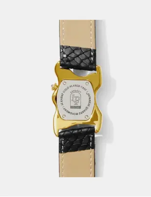 LAPHONT OOBLONG WATCH GOLD BROWN STRAP — photo 2