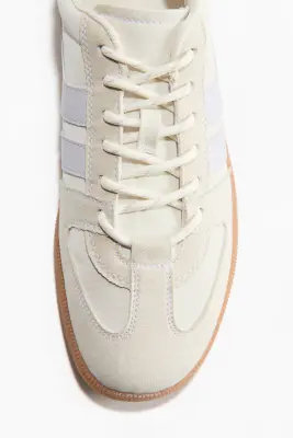 Sneakers - Crème/violet clair — photo 2