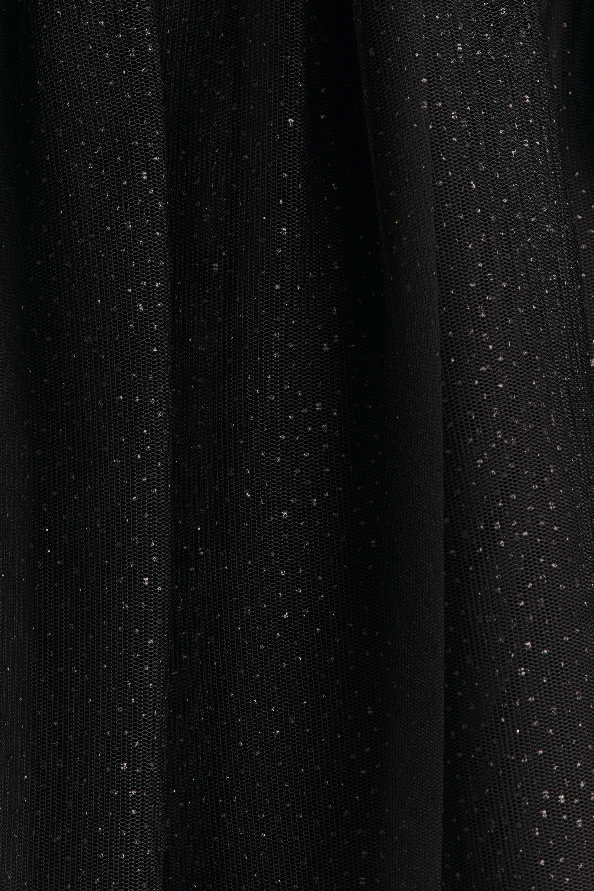 Robe à manches longues avec jupe en tulle - Noir