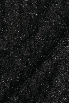 Top en maille pointelle scintillante - Noir — photo 3