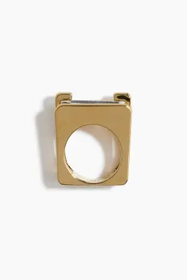 Bague bicolore - Doré/argenté — photo 4