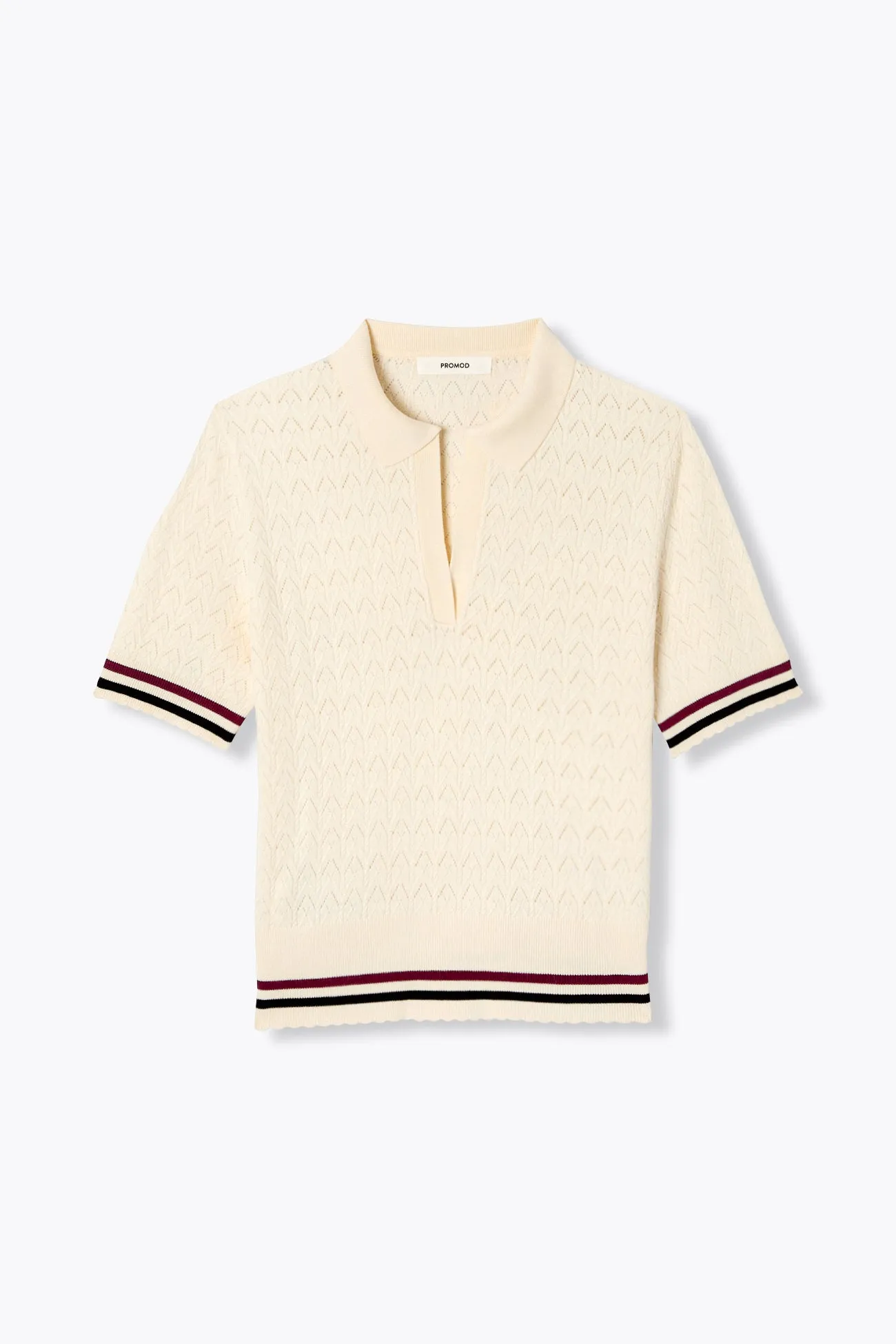 Pull polo manches courtes