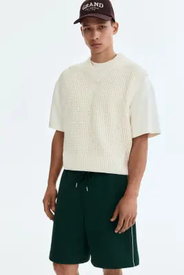 Short Relaxed Fit - Vert/blanc — photo 2