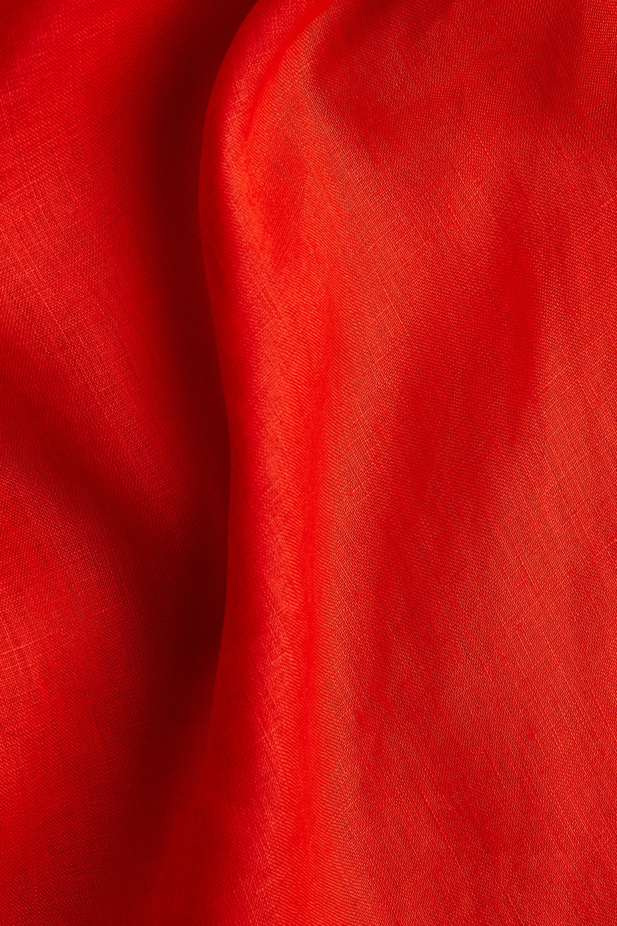 Robe bandeau en lin - Rouge vif