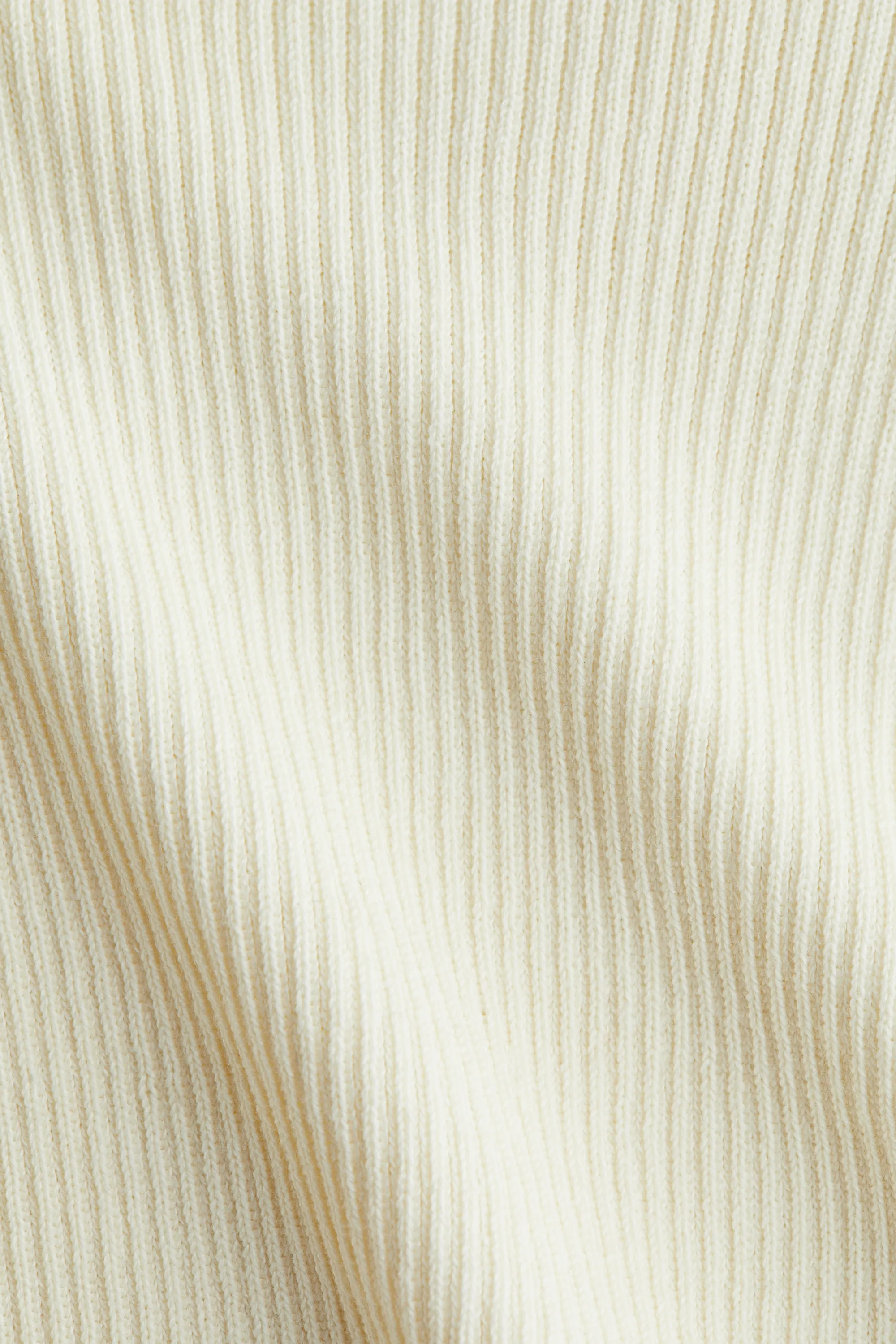 Robe côtelée avec jupe évasée - Crème