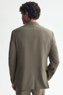 Veste Slim Fit à fermeture droite - Taupe — photo 4