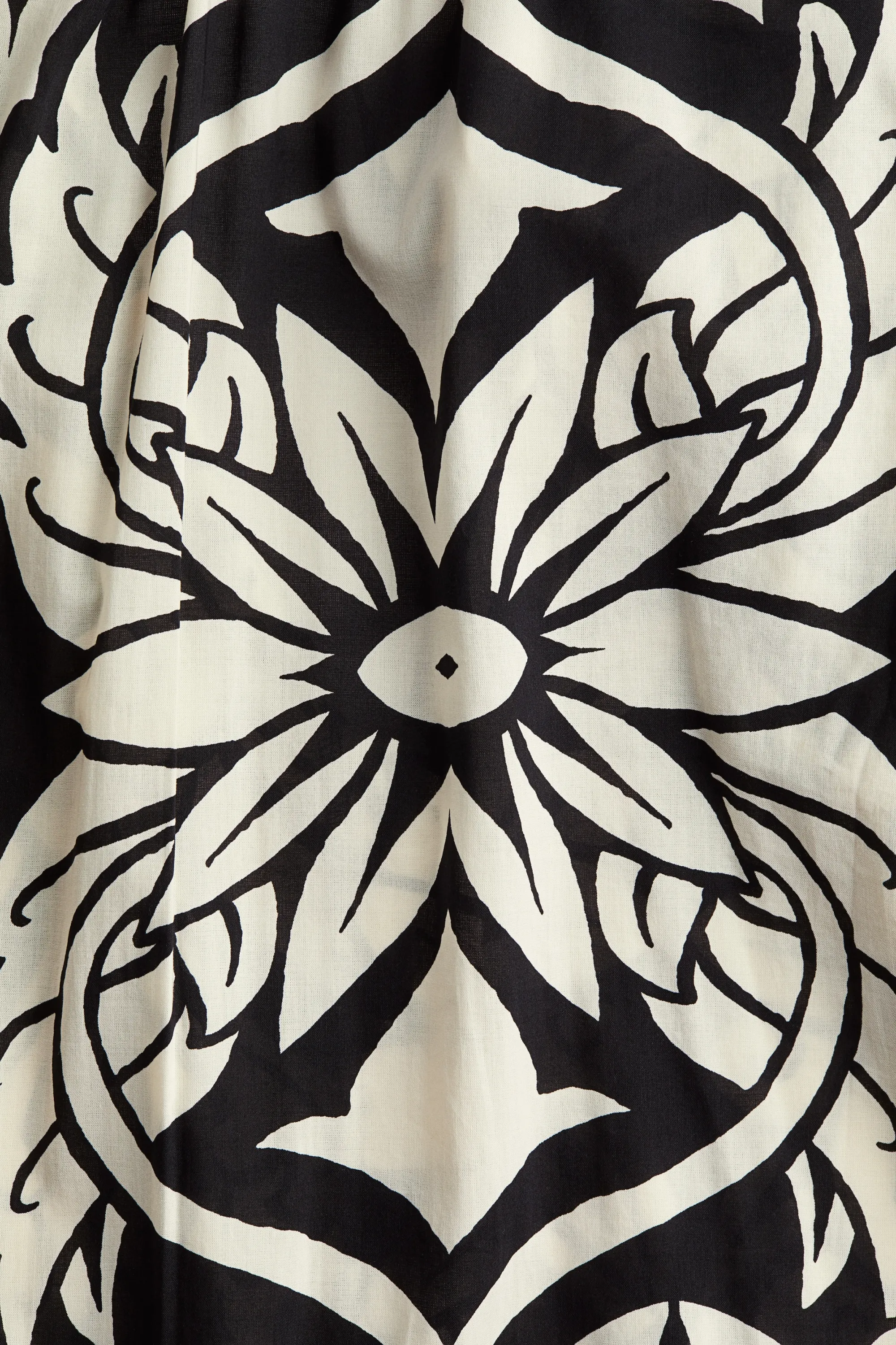 Robe longue à étages - Noir/motif