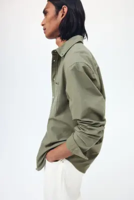 Chemise Oxford Regular Fit - Vert kaki — photo 4