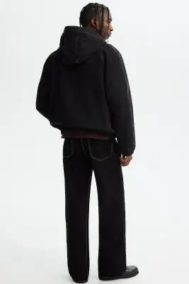 Veste matelassée en toile - Noir — photo 2