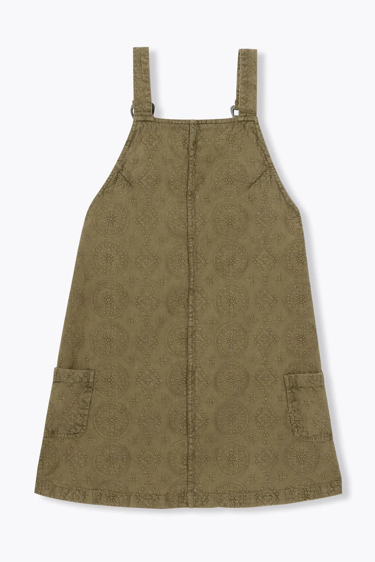 Robe salopette brodée