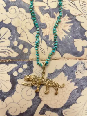 Nouveau ! ROOM SERVICE JEWELRY Pendentif Charm Baghera Diamants — photo 3