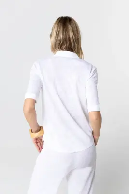 Chemise en lin et élasthanne — photo 3