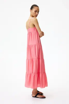 Robe à étages avec bretelles fines - Rose — photo 3