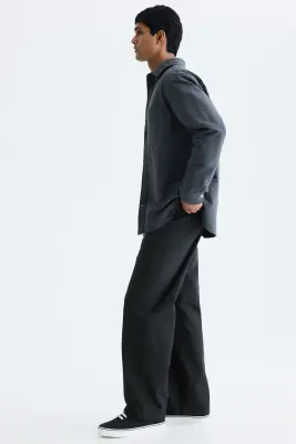 Pantalon Relaxed Fit en twill - Noir — photo 3
